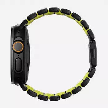 NOMAD Stratos Band - Titaanist käevõru Apple Watch 49mm jaoks koos FKM-iga (Must titaan, Volt FKM)