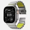 NOMAD Stratos Band - Titaanist käevõru Apple Watch 49mm jaoks FKM-iga (Natural Titanium, Volt FKM)
