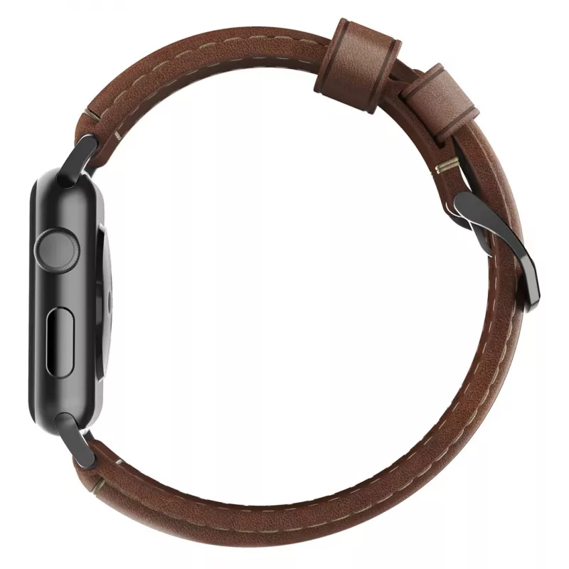 NOMAD Traditional Band - Horween Nahkrihm Apple Watch 46mm/49mm, Rustic Brown, Must Riistvara