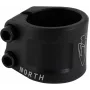 North Axe Double Clamp - Must, 31.8mm/34.9mm, CNC Alumiinium, Freestyle Tõukeratas