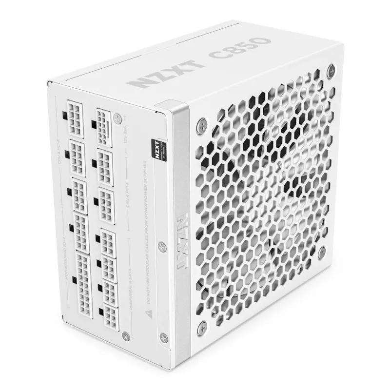 NZXT C850 Gold ATX 3.1 täismodulaarne toiteplokk - 850W, 80 PLUS Gold, valge