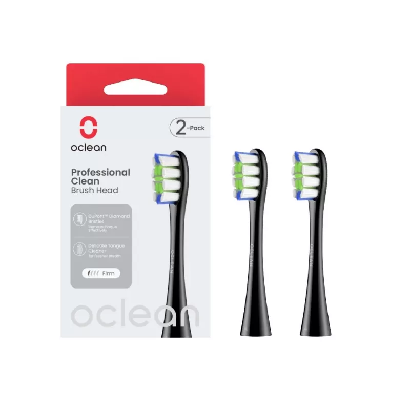 OCLEAN Professional Clean Brush Head P1C5 B02 2pcs Black