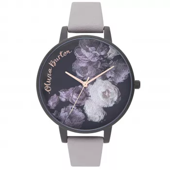 Olivia Burton Naiste Abstraktse Lillemustriga Kell OB16AD11 - 38mm Roosakuldne Roostevaba Teras