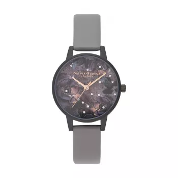 OLIVIA BURTON Naiste abstraktse lillemustriga kell OB16AD50 - 30 mm roosakuldne roostevaba teras