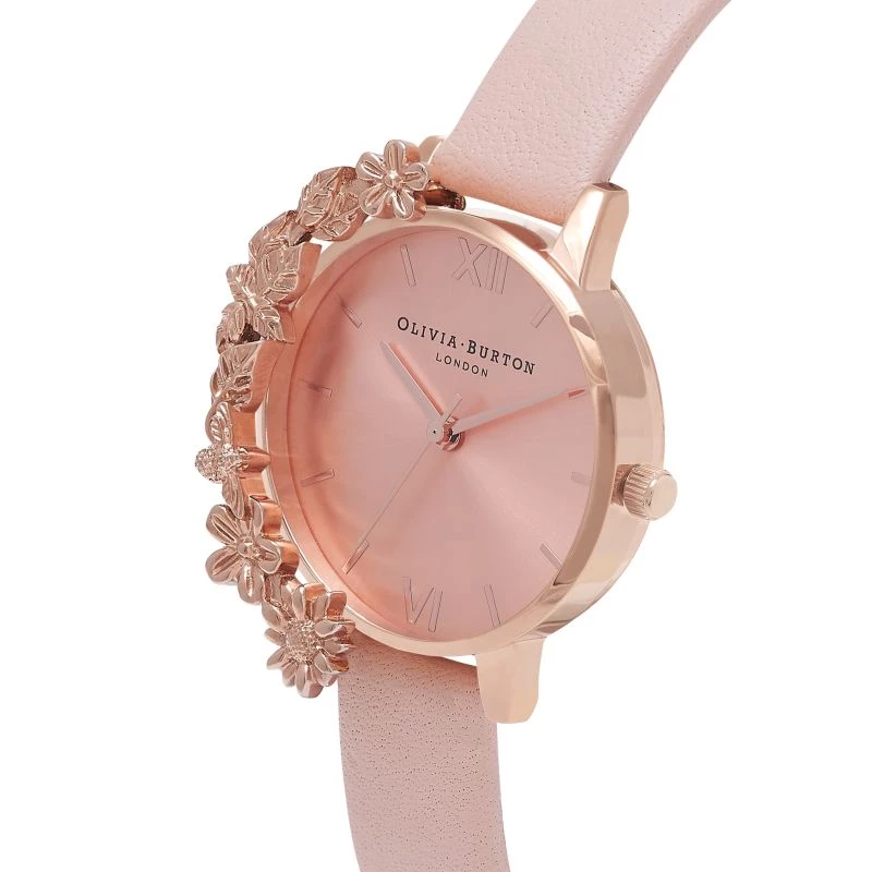 Olivia Burton naiste Celestial kvartskell 30 mm roosakuldne roostevabast terasest võrk OB16CB11