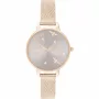 OLIVIA BURTON Naiste Taevane Kell OB16PQ04 - 34mm Roosakuldse tooniga roostevabast terasest korpus, hall nahkrihm, kvarts-analoog
