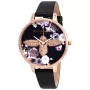 Olivia Burton Naiste Enchanted Garden Kell OB16EM02 - 38mm Roosakuldne Roostevabast Terasest Korpus, Hall Nahkrihm, Hall Sihtnumber Mesilase Motiiviga