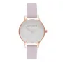 OLIVIA BURTON naiste Midi Dial käekell OB16MDW36 - 30mm roostevabast terasest korpus, hall nahkrihm, kvartsliikumine