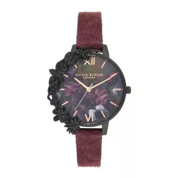 OLIVIA BURTON naiste käekell OB16AD44 halli nahkrihmaga 34mm