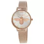 Olivia Burton naiste käekell OB16AM161 34mm roosakuldne roostevabast terasest korpus, hall nahkrihm, abstraktne lillemuster