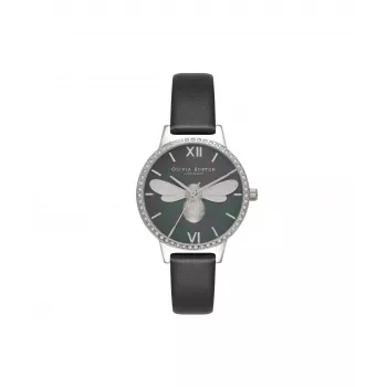 OLIVIA BURTON naiste käekell OB16BB13 30 mm musta numbrilaud ja nahkrihm