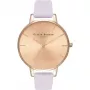 Olivia Burton naiste kell OB16BD110 38mm roosakuldne roostevabast terasest korpus hall nahkrihm
