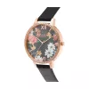 OLIVIA BURTON Naiste Kell OB16BF31 38mm Roosakuldne Roostevaba Teras Hall Nahk