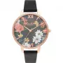 OLIVIA BURTON Naiste Kell OB16BF31 38mm Roosakuldne Roostevaba Teras Hall Nahk