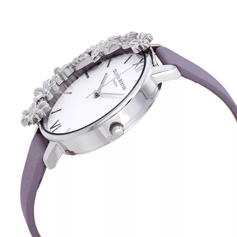 OLIVIA BURTON naiste käekell OB16CB05 38mm roosakuldne roostevabast terasest korpus õrnroosa nahkrihm