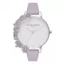 OLIVIA BURTON naiste käekell OB16CB05 38mm roosakuldne roostevabast terasest korpus õrnroosa nahkrihm