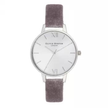 OLIVIA BURTON Naiste Kell OB16DE04 34 mm Roosakuldne Roostevabast Terasest Korpuse Hall Nahkrihm Kvarts Analoog