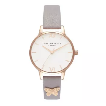 Olivia Burton naiste käekell OB16MDW39 30mm roostevaba teras nahk hall