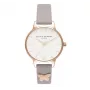 Olivia Burton naiste käekell OB16MDW39 30mm roostevaba teras nahk hall