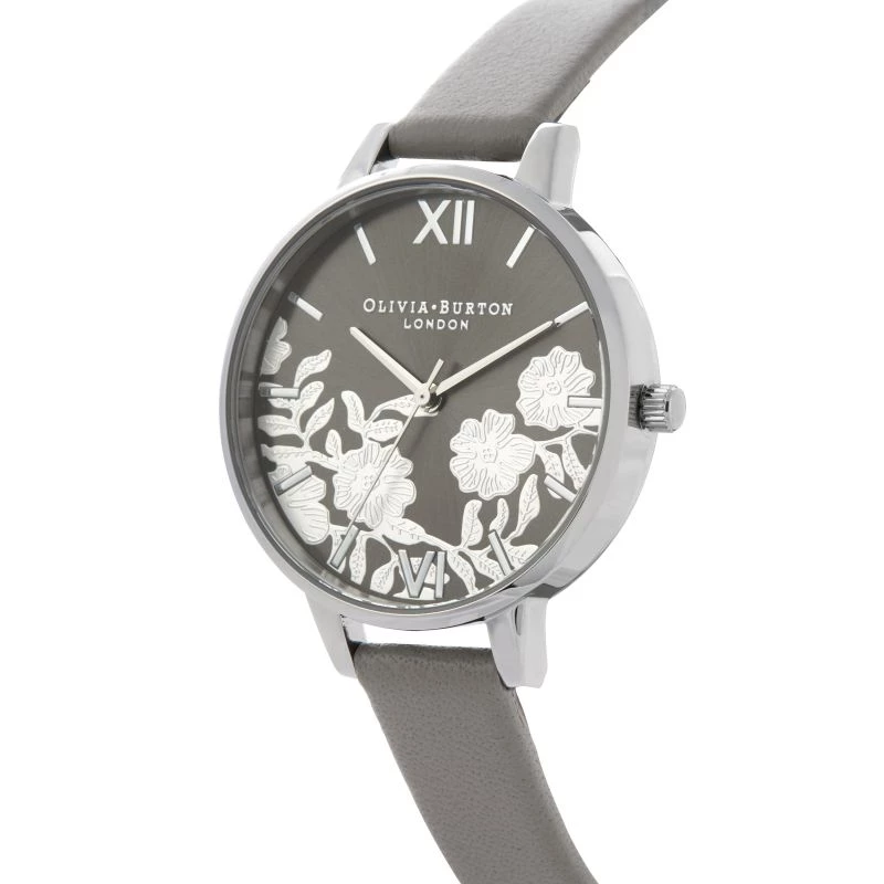 OLIVIA BURTON Naiste Kell OB16MV96 34 mm Roosakuldne Roostevabast Terasest Korpus Tumesinine Taevane Sädelev Sihverplaat Must Nahkrihm Kvarts Analoog