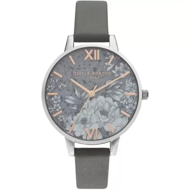 OLIVIA BURTON Naiste Kell OB16TZ05 34 mm Kvarts Analoog Roostevabast Terasest Korpuse Halli Sihtnumbriiga Minkhall Nahkrihm