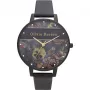 OLIVIA BURTON Naiste Kell OB16VS05 38mm Roostevabast Terasest Korpuse Valge Sihtnumbri Hall Nahkrihm