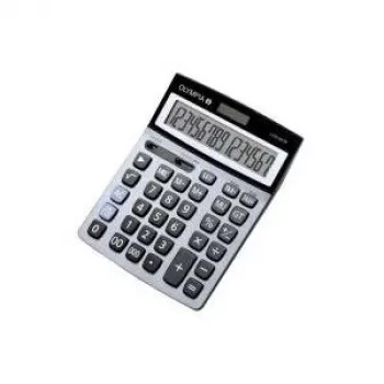 OLYMPIA LCD 6016 sinine taskukalkulaator, 12-kohaline LCD, kahekordne toide (patarei ja päike), maks, kasum, üldsumma, mälu 4684