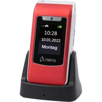 Olympia Style Duo 4G punane, 48 MB RAM, Dual SIM, 2,4-tolline ekraan, SOS-nupp, laadimisalus 2298