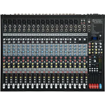 OMNITRONIC LMC-3242FX USB mikserpult 32-kanaliline 24 mikrofonipreamfiga, 100 DSP-efekti, 4 alarühma, 2-sisend/2-väljund USB-audioliides 10040287