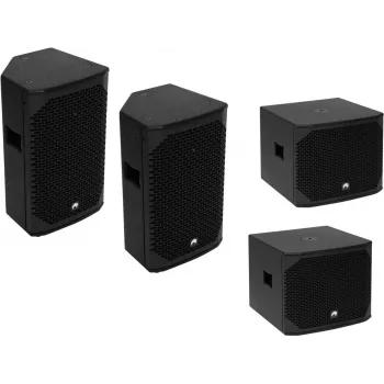 OMNITRONIC PA komplekt AZX Passive M - 2x 10 inch passiivsed PA kõlarid, 150W RMS/300W tippvõimsus igaüks, 8 oomi, vineer, must 20000528