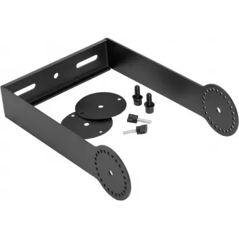 OMNITRONIC pöördklamber PAS-208/208A MK4 kõlaritele, seina/lae kinnitus, teras, must, 15 kg koormus 11039571