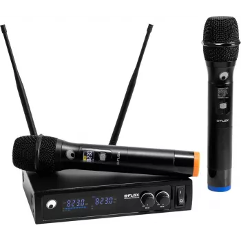 OMNITRONIC UHF E-FLEX 2 kahe kanaliga juhtmevaba mikrofoni süsteem, 823-832/863-865 MHz 13063370