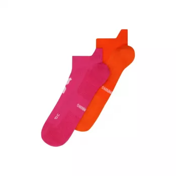 ON Core Run Sock Low 2 Paari Flame/Pink