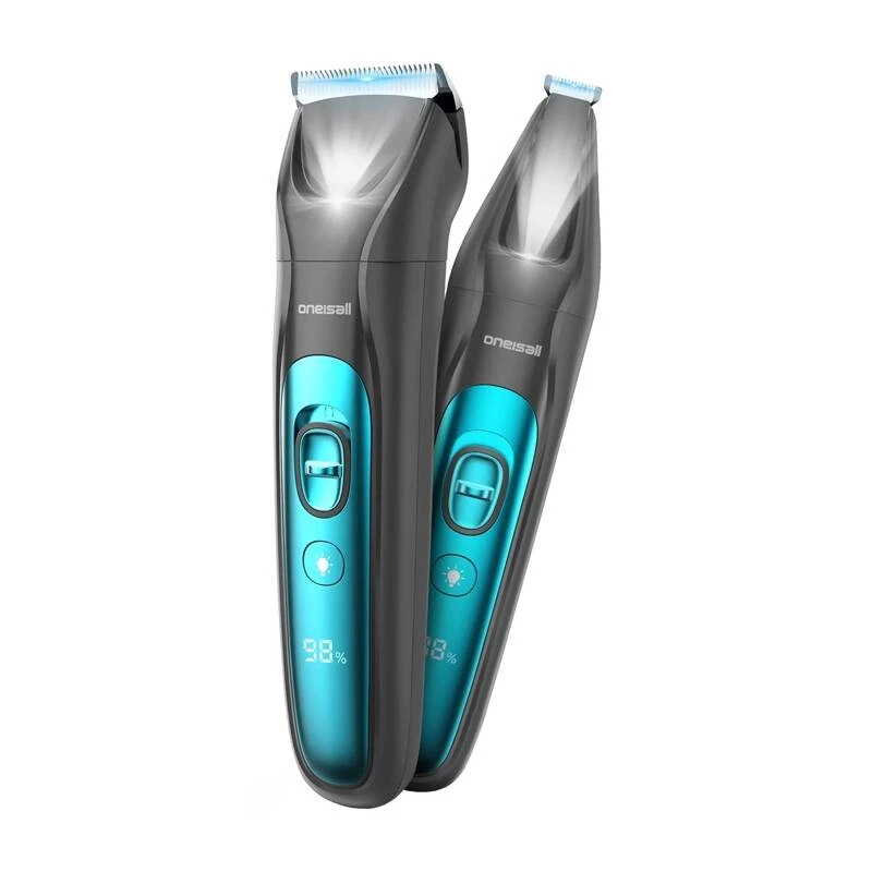 Oneisall 4-in-1 Pet Clipper Kit FC10 - Juhtmeta laetav koera ja kassi hooldustrimmer keraamilise teraga, 4 kammiotsikut, USB-laadimine