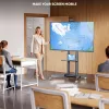 ONKRON TS1571-G mobiilne TV alus 32-75 tolli teleritele, 50 kg kandevõime, grafiithall, reguleeritava kõrgusega
