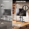 ONKRON TS1571-G mobiilne TV alus 32-75 tolli teleritele, 50 kg kandevõime, grafiithall, reguleeritava kõrgusega