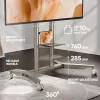 ONKRON TS1871-C Mobile TV Stand for 55-90 Inch Screens - Champagne, Adjustable Height, VESA 200x200 to 800x500, 90.9 kg Capacity