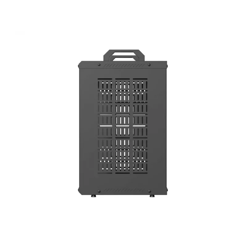 Open Rack 10 9U 280x300 Must seinale kinnitatav avatud raamiga riiul