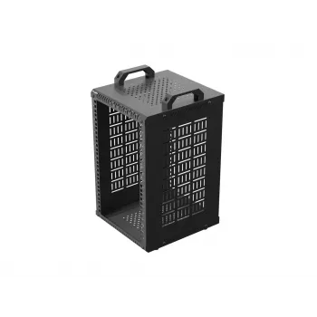 Open Rack 10 9U 280x300 Must seinale kinnitatav avatud raamiga riiul