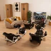 Oplite 104317 NitroKart V2 Racing Cockpit – Must terasest sim racing rig koos kallutatava ämbriistmega