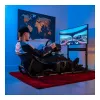 Oplite Nitrokart Monitor Stand V2 must - ühe monitori põrandaalus lennu- ja võidusõidusimulaatoritele, max 49 tolli, VESA 75x75 kuni 200x200, kõrgus reguleeritav 700-1000mm, kallutus/pööre/pööramine, teras
