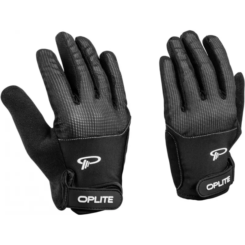 Oplite OP-GLOVE M Sim Racing Kindad - Must - Sünteetiline Nahk - Polüester - Silikoon - Spandex - 100 mm - 224 mm - 150 g
