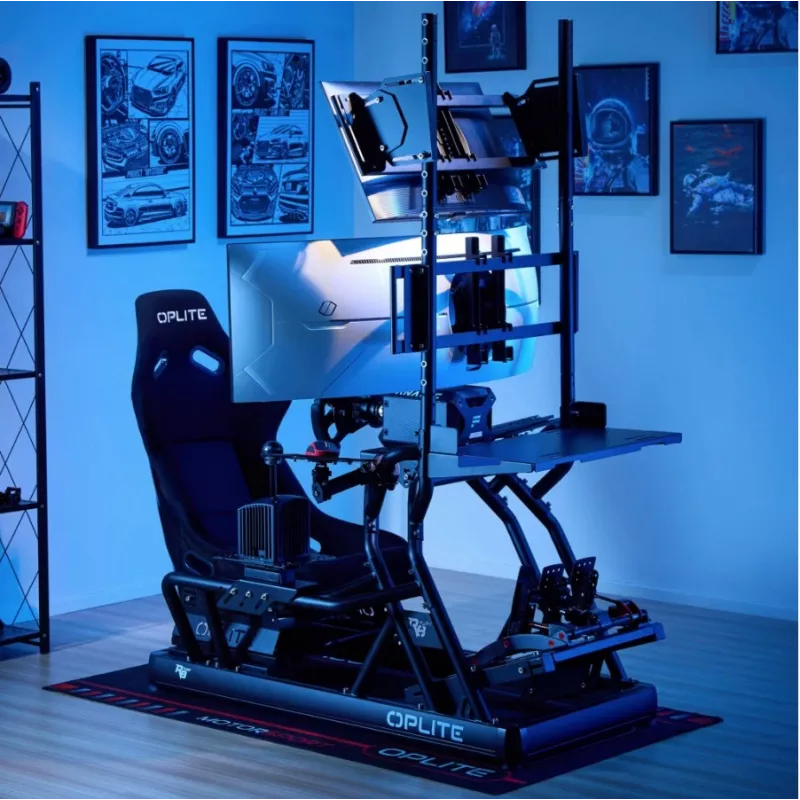 OPLite R8/S8 Cockpit Klaviatuuri ja hiire alus - must teras, reguleeritav, küljele kinnitatav