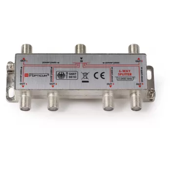 OPTICUM 1x6 DVB-T/SAT signaalijagaja 5-2400 MHz