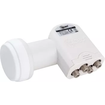 OPTICUM Globo Quattro LNB LRP-04H – 4 väljundit, 10.7-12.75 GHz, 0.1 dB müranäitaja
