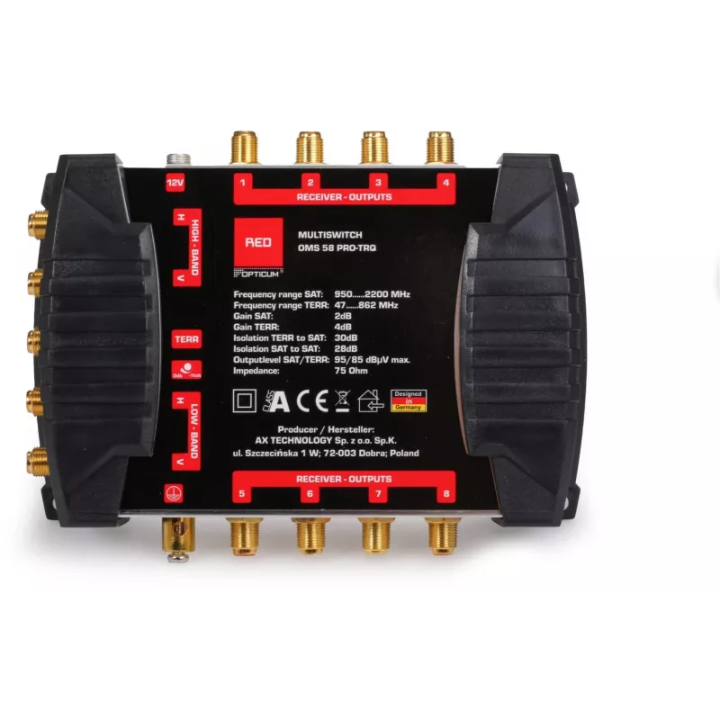 Opticum OMS 5/8 PRO-TRQ multiswitch 5 sisse 8 välja (Platinium Line)