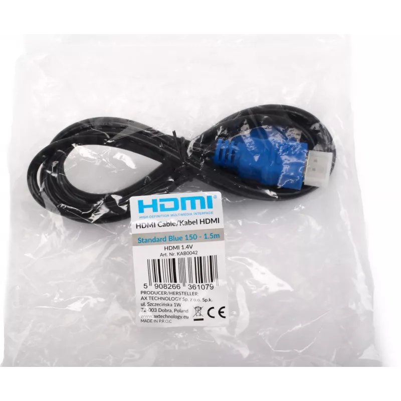 Opticum Standard Blue HDMI-kaabel 1,5 m v1.4 High Speed with Ethernet