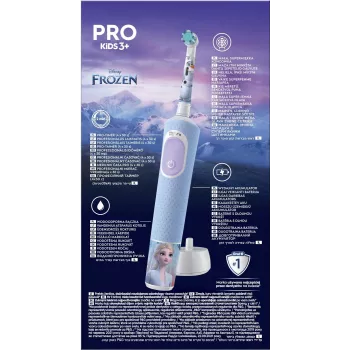 Oral-B Vitality PRO Kids Frozen elektriline hambahari lastele, laetav, 2 režiimi, 1 harjapea, sinine