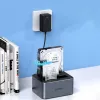ORICO 6626C3-C-V1 2-kettaline dokkimisjaam võrguühenduseta kloonimisfunktsiooniga 2.5 inch/3.5 inch SATA HDD/SSD jaoks - Hall