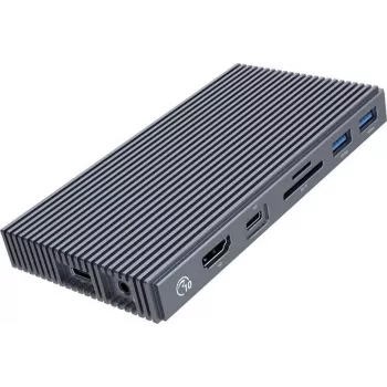 ORICO M.2 NVMe dokkimisjaam aktiivse PD 100W, HDMI 2.0, heli, RJ-45, kaardilugejaga - hall (CDH-9N-GY-BP)